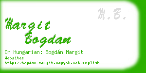 margit bogdan business card